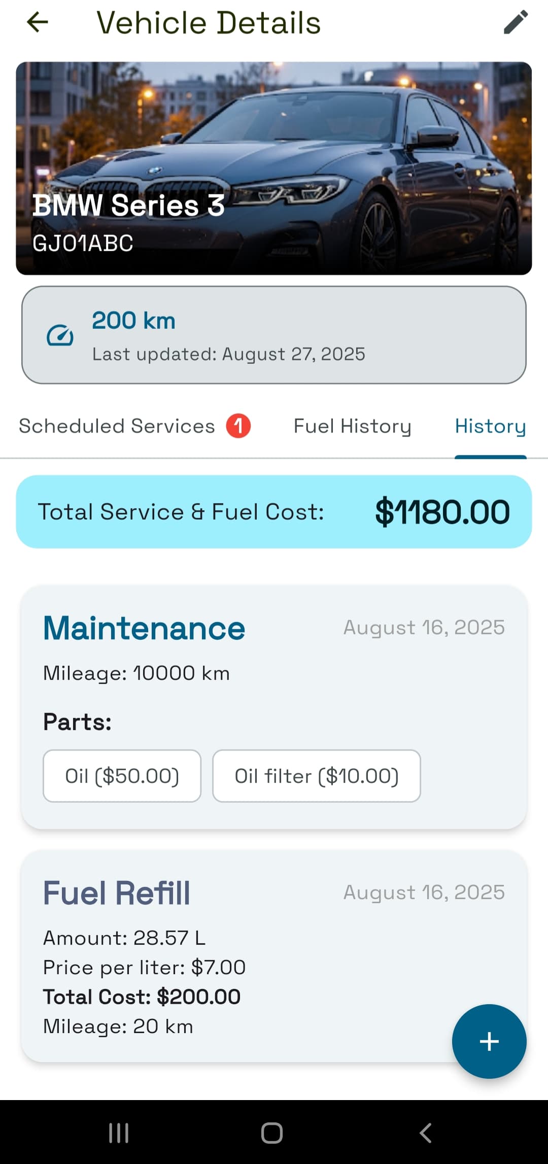 App Dashboard View