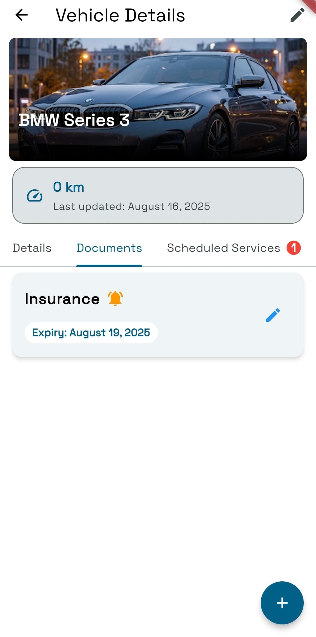 Mileage Tracking View