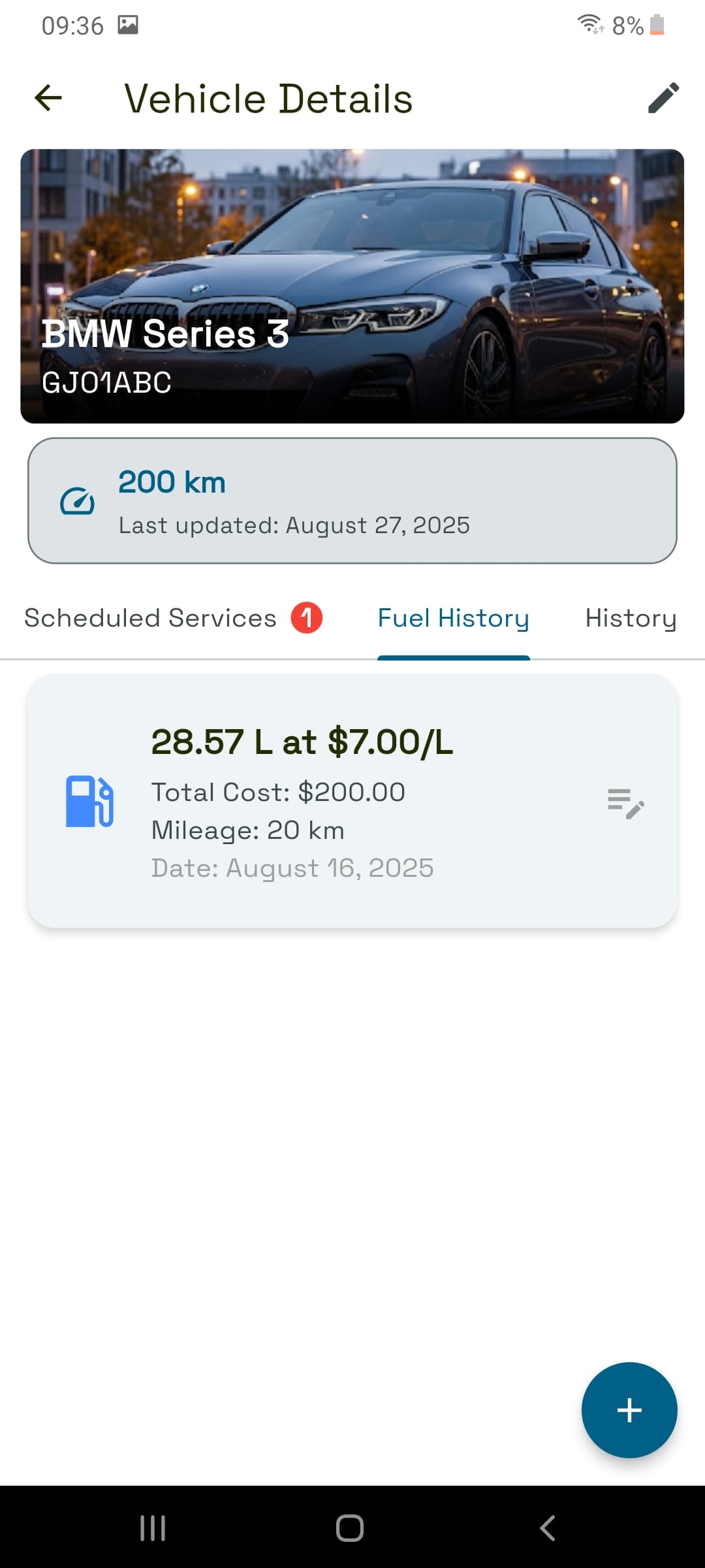 Fuel History View