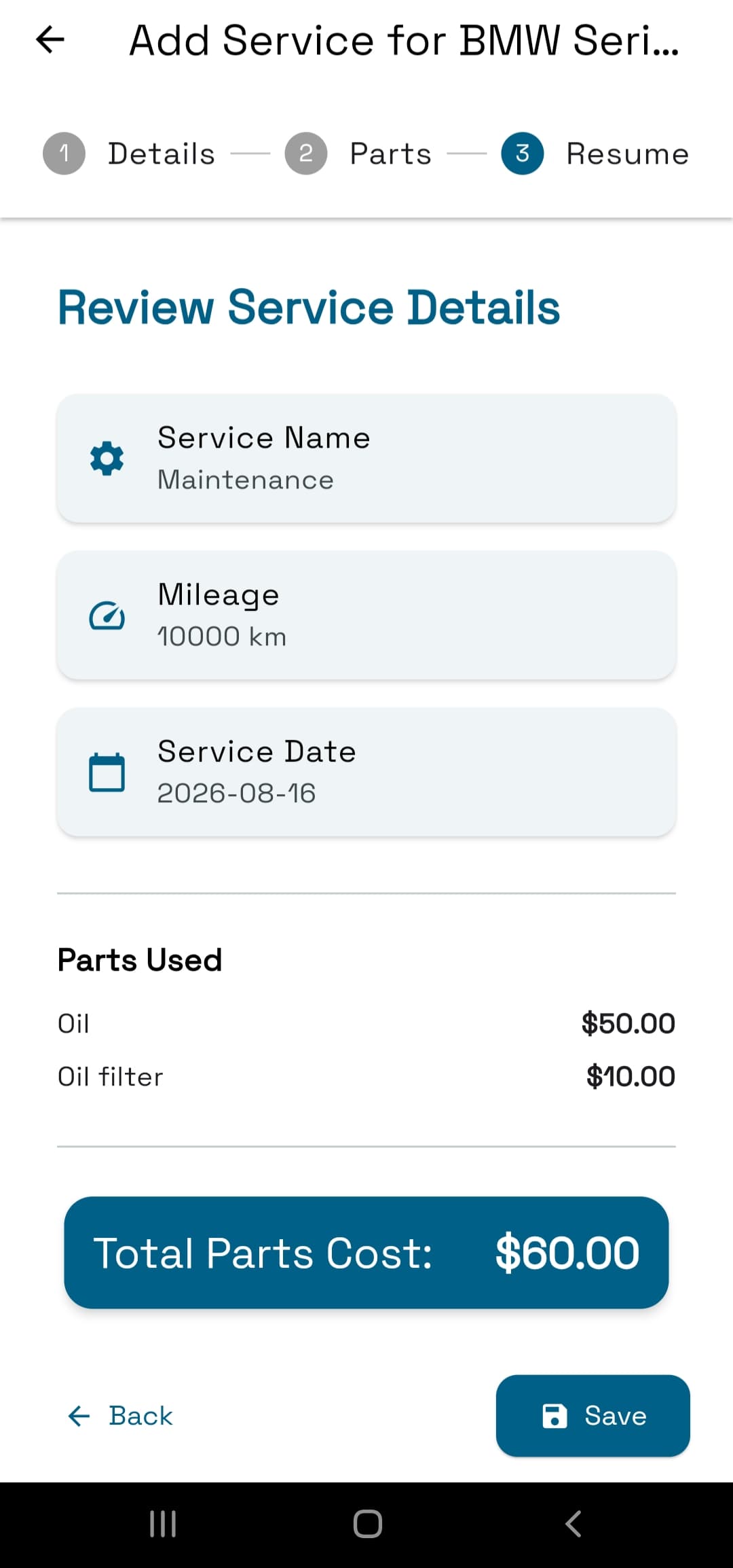 Car Documents View